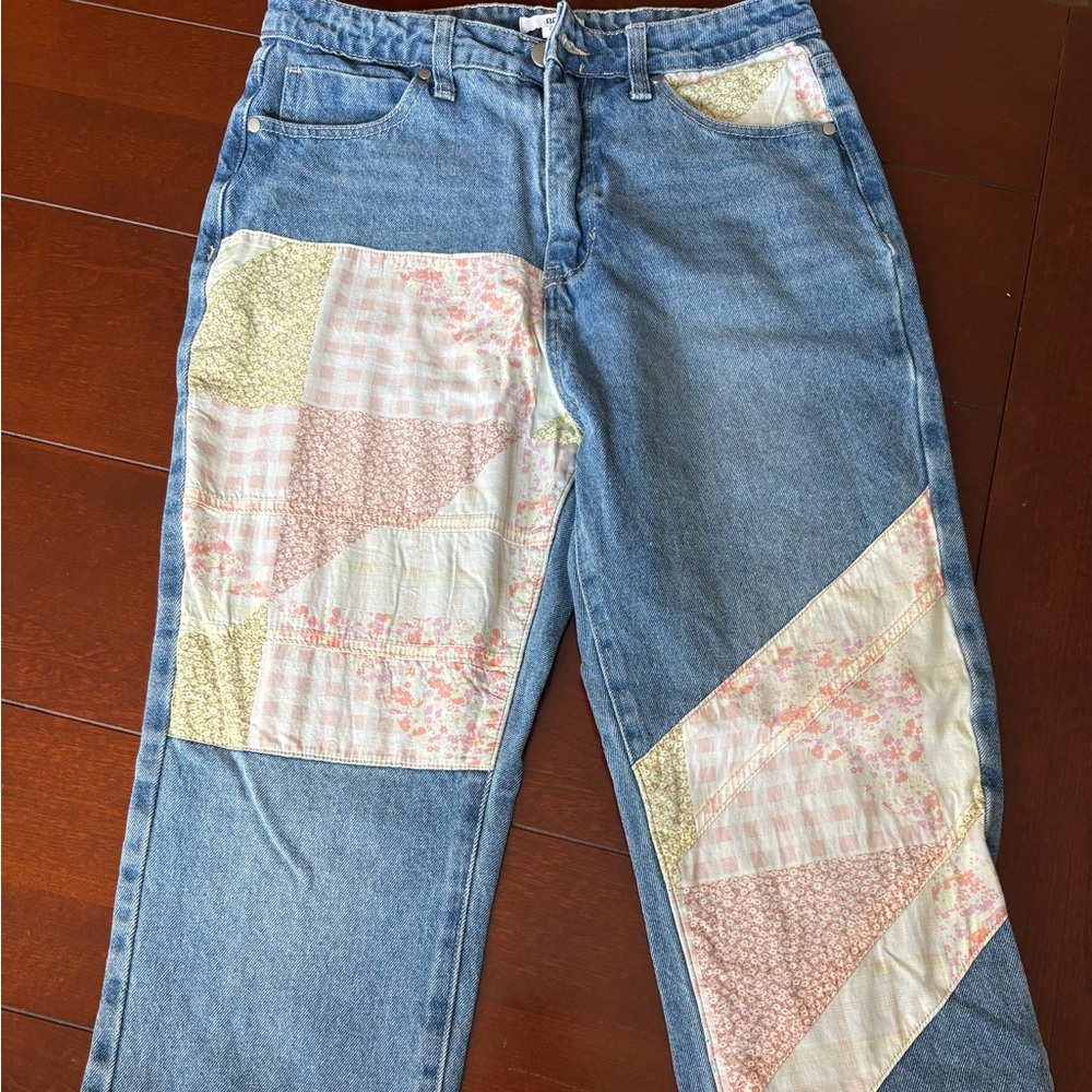 BP. Patchwork Denim Jeans